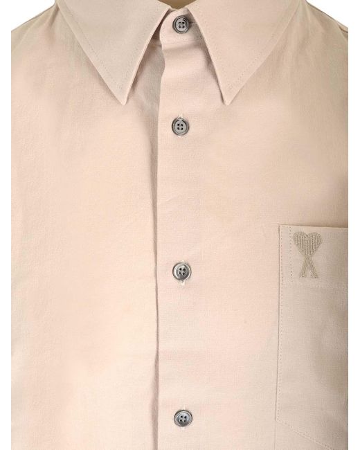 AMI Natural Boxy Cotton Shirt for men