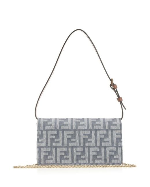 Fendi Metallic "baguette" Wallet On Chain