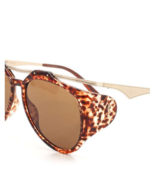 Saint Laurent Pink "sl M137" Aviator Sunglasses