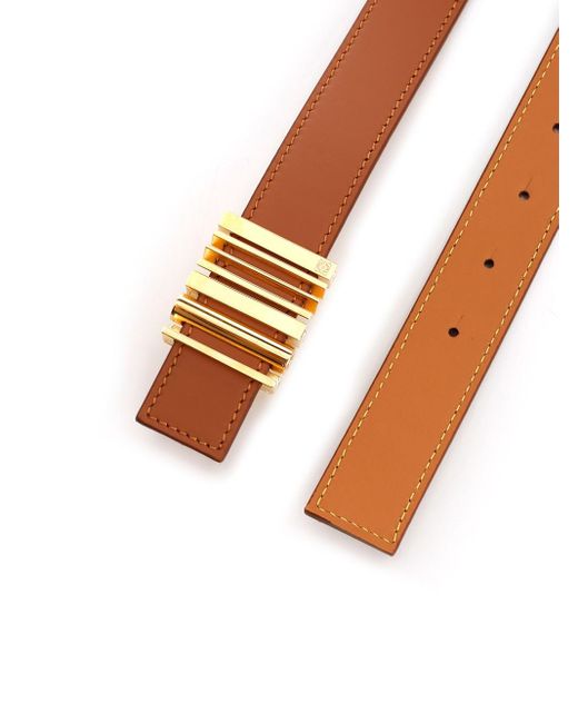 Loewe Brown Graphic Buckle Belt