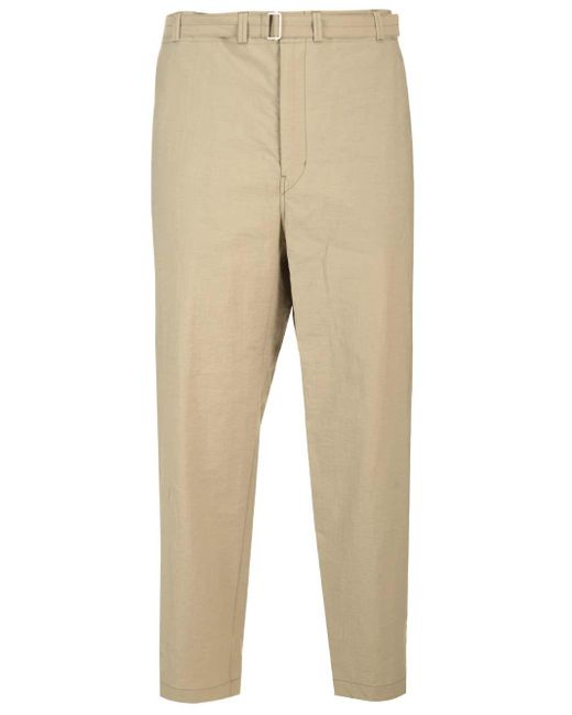 Lemaire Natural Carrot Trousers With Belt for men