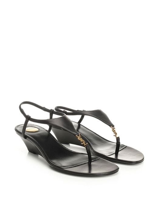 Saint Laurent Black "cassandre" Wedges