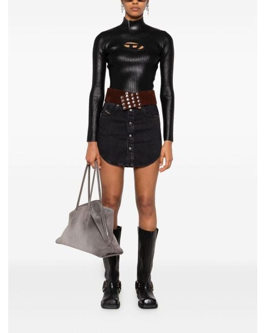 DIESEL Black De-ard Miniskirt