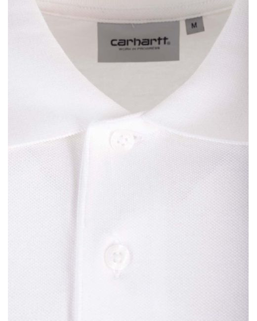 Carhartt White "chase" Polo Shirt for men