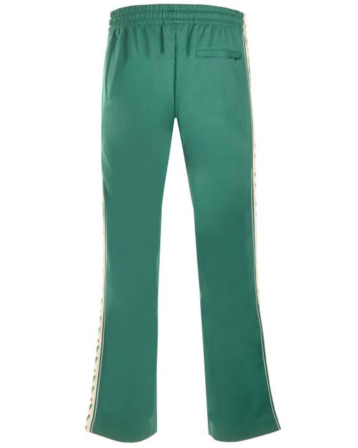 Casablancabrand Green "laurel" Pants With Side Band for men