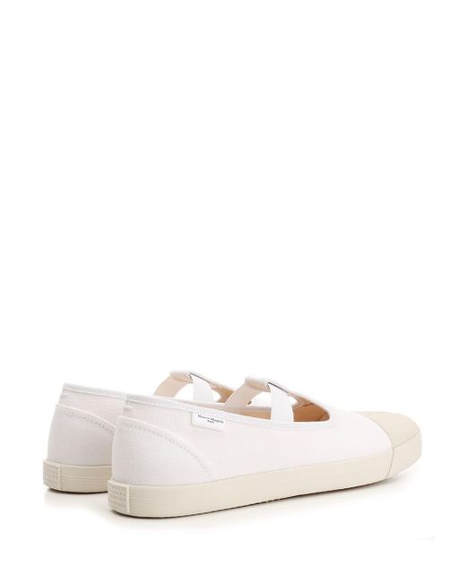 Maison Margiela Natural "on The Deck Tabi Mary Jane" Sneakers