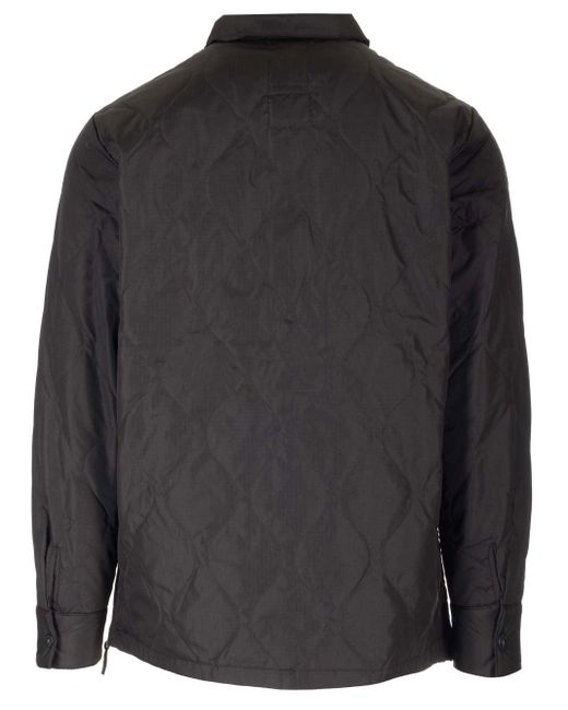 Taion Black Quilted Overshirt for men