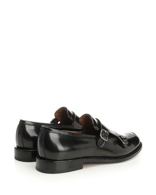Corvari Black Double Buckle Moccasin
