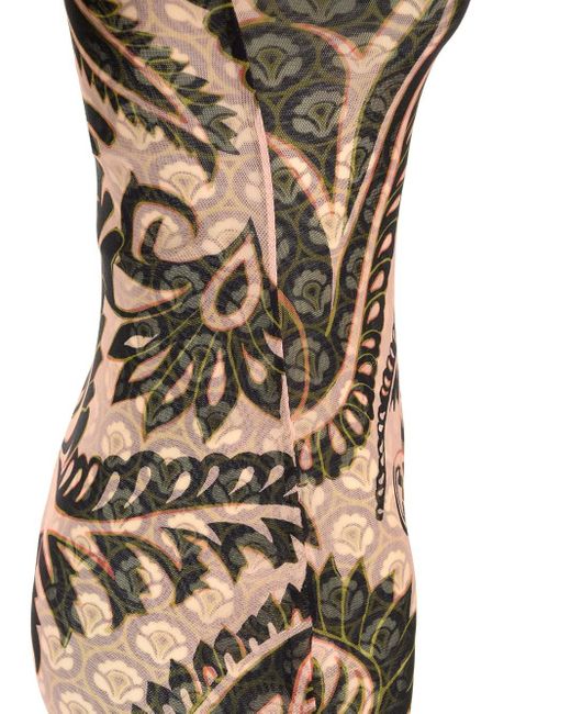 Etro Metallic Double Layer Fitted Dress