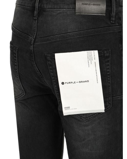 Purple Black Jeans Medium Waist for men