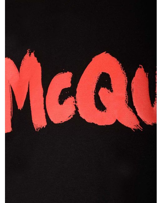 Alexander McQueen Black "mcqueen Graffiti" T-shirt