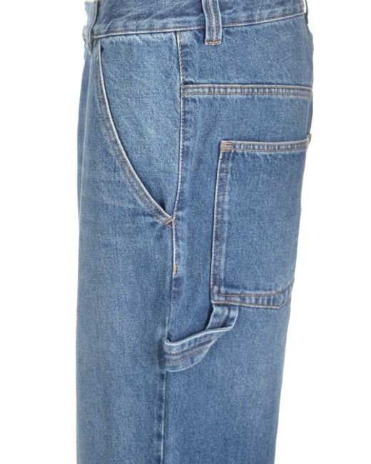 Isabel Marant Blue Jorama Baggy Fit Jeans for men