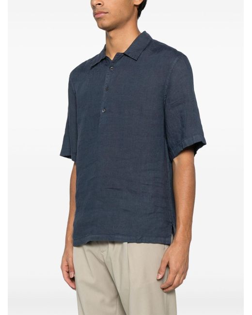Barena Blue Mola Linen Shirt for men