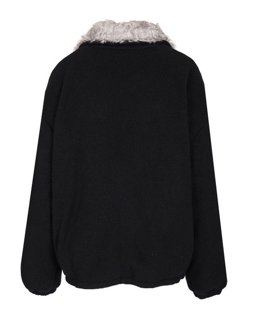 Miu Miu Black Recycled Fleece Jacket