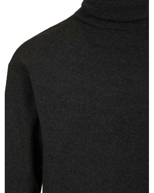Lemaire Black High-neck Wool Sweater for men