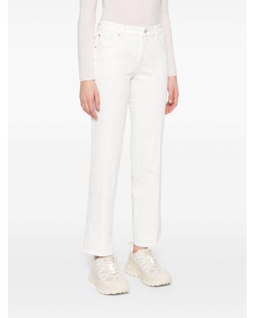 7 For All Mankind White Calie Jeans