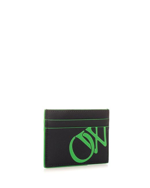 Off-White c/o Virgil Abloh Fluorescent Green Ow Logo Card Holder