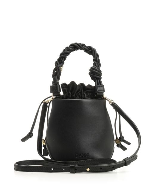 Ganni Black Mini Bou Bucket Bag