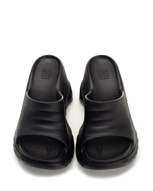 Givenchy Black Marshmallow Wedge Sandals