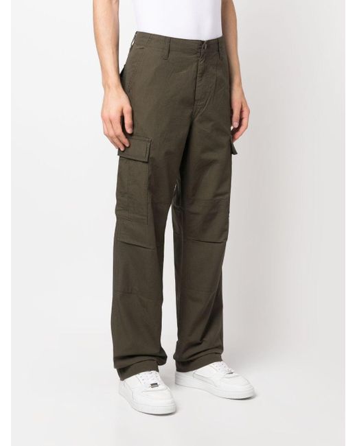 Carhartt Green Cotton Cargo Trousers for men