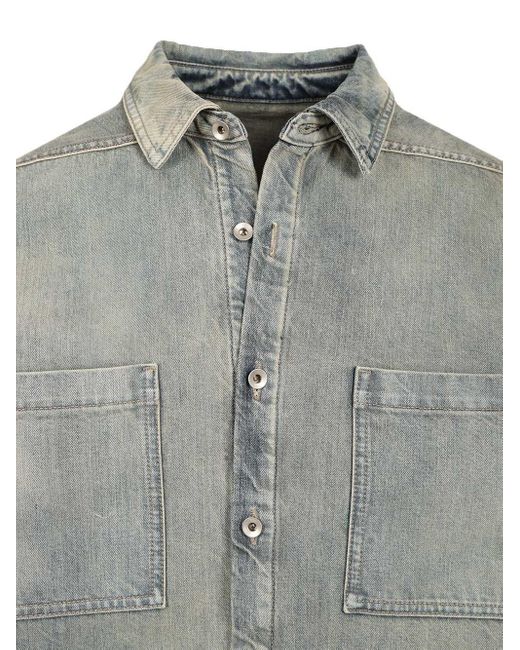 Rick Owens Gray Concordians Jumbo Outershirt for men