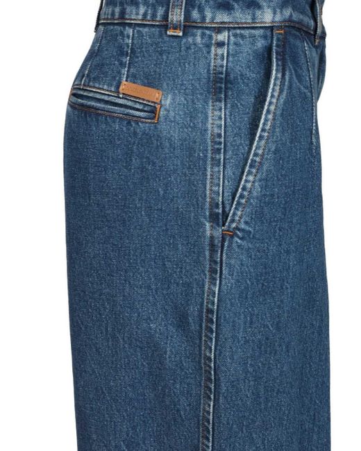 Dolce & Gabbana Blue Pantalone Gamba Ampia