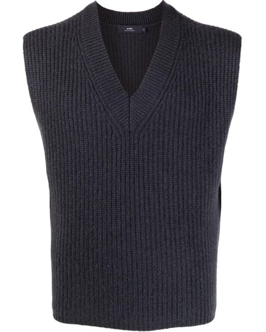 arch4 Cashmere Gravity Gray Knitted Vest in Blue for Men | Lyst