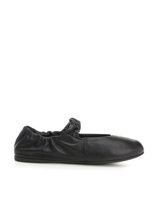 Miu Miu Black "ruches" Ballerina Shoes