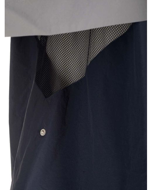 Maison Kitsuné Gray Windbreaker In Technical Fabric for men