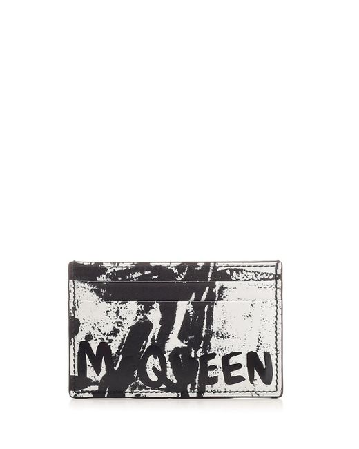 Alexander McQueen White Leather Card Holder