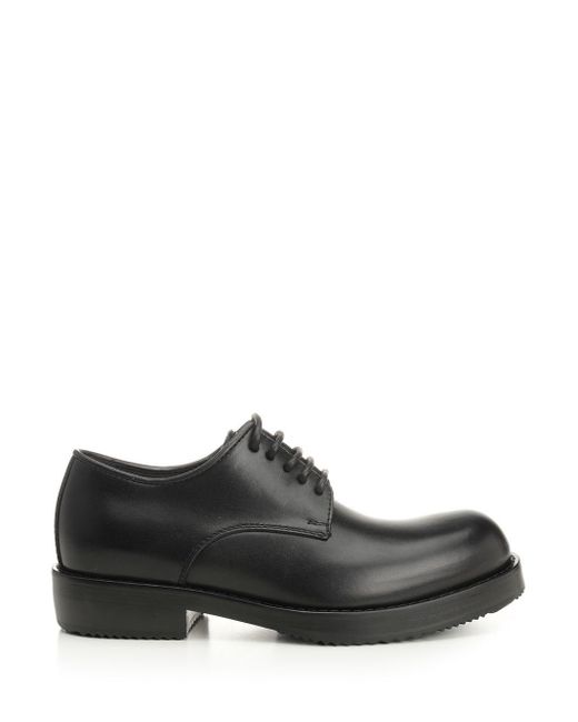 Dries Van Noten Black Leather Derby Shoe