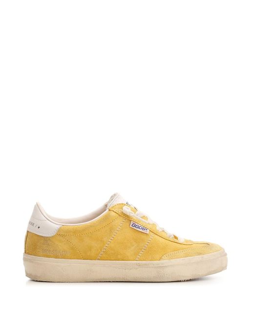 Golden Goose Deluxe Brand Yellow Ocher Suede "soul-star" Sneakers