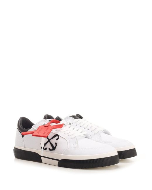 Off-White c/o Virgil Abloh White Vulcanized Canvas Low Top Sneakers