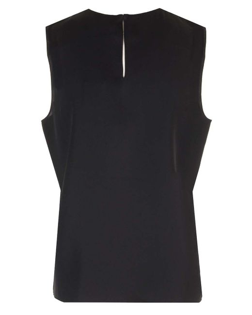 Theory Black Silk Georgette Shell Top