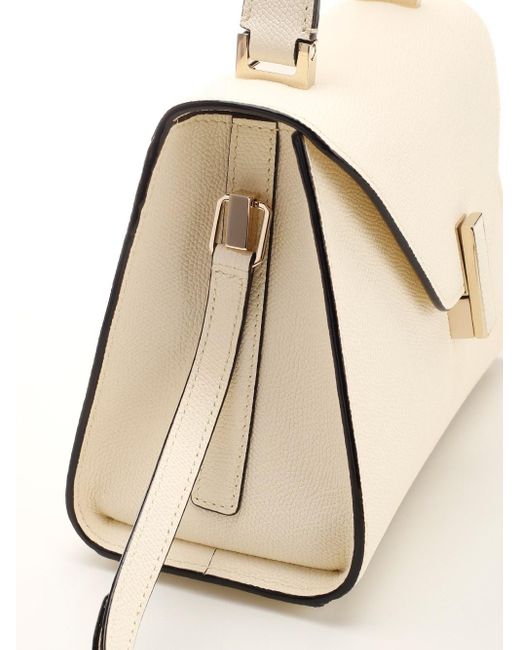 Valextra White "iside" Mini Top Handle Bag