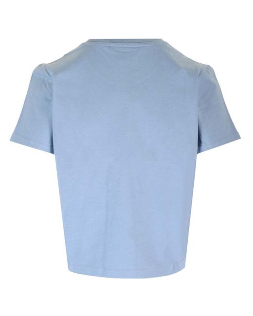 Maison Kitsuné Blue Celestial T-Shirt With Baby Fox Patch