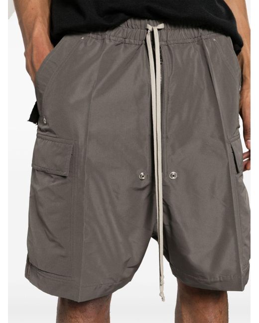 Rick Owens Gray Grey Cargo Shorts for men