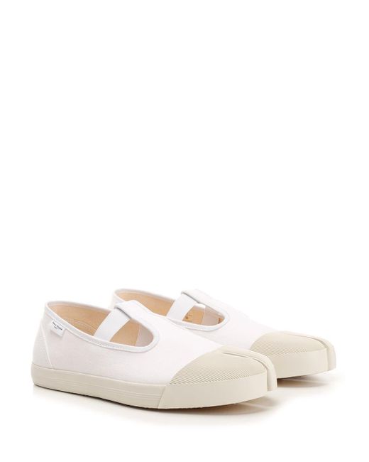 Maison Margiela Natural "on The Deck Tabi Mary Jane" Sneakers
