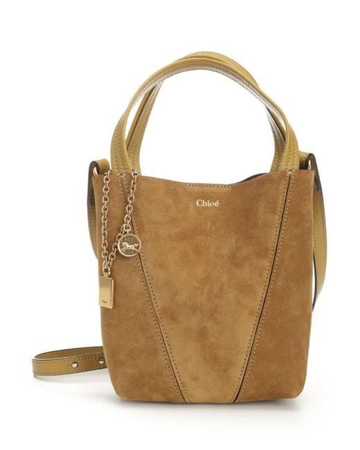 Chloé Brown "chloé Spin" Small Tote Bag