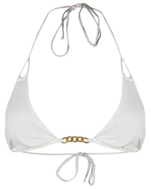 PQ Swim Chainlink Bikini Top in White Lyst