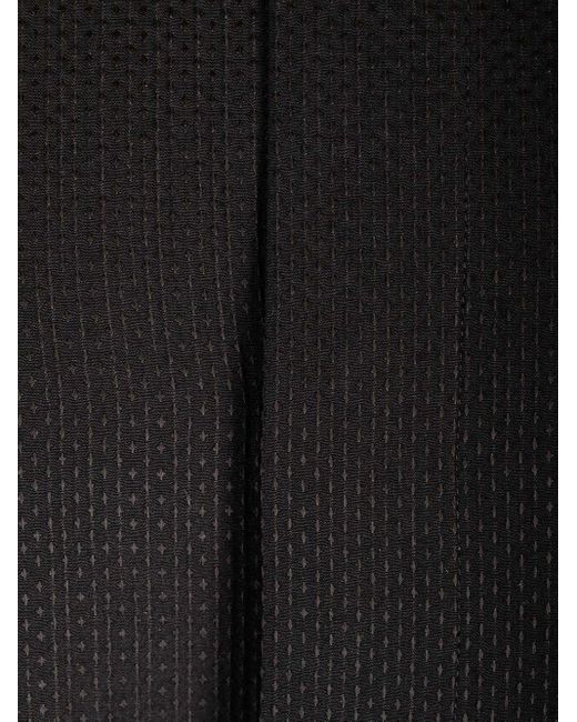 Saint Laurent Black Piqué Silk Shirt for men
