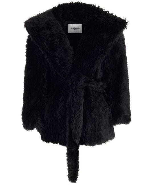 Balenciaga Black Faux Fur | Lyst