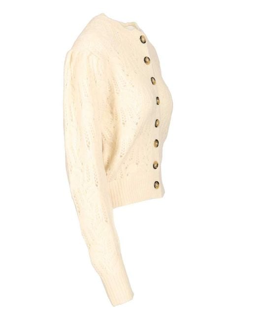 Isabel Marant Natural Maxine Openwork Cardigan