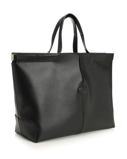 Tod's Black Di Bag Folio Shopping Bag
