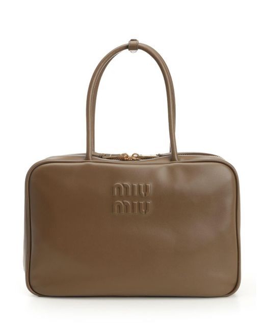 Miu Miu Brown Tundra-colored "beau" Bag