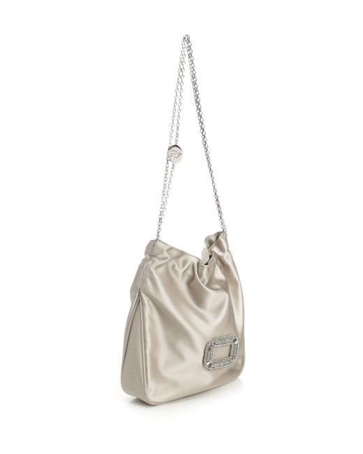 Roger Vivier White Mini "pilgrim" Bag
