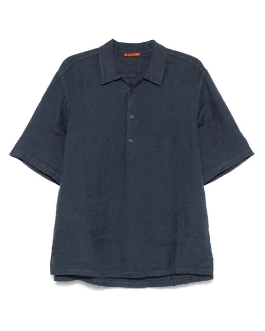 Barena Blue Mola Linen Shirt for men