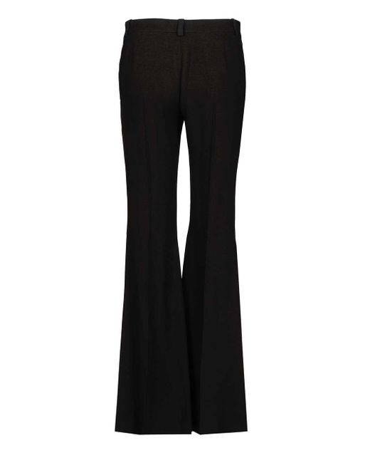 Balenciaga Flared Trousers In Black Flowing Viscose