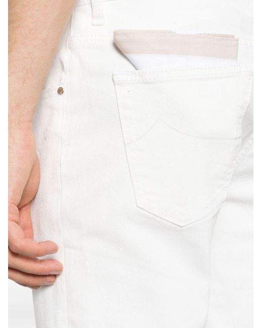 Jacob Cohen White "scott" Trousers for men