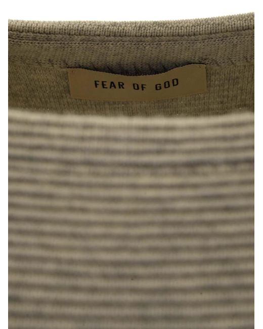 Fear Of God Gray Ottoman Wool Sweater for men